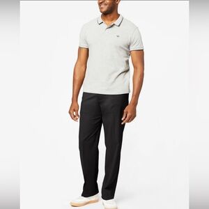 Dockers Easy Khakis Classic Black Cotton Straight Pants 38Wx32L